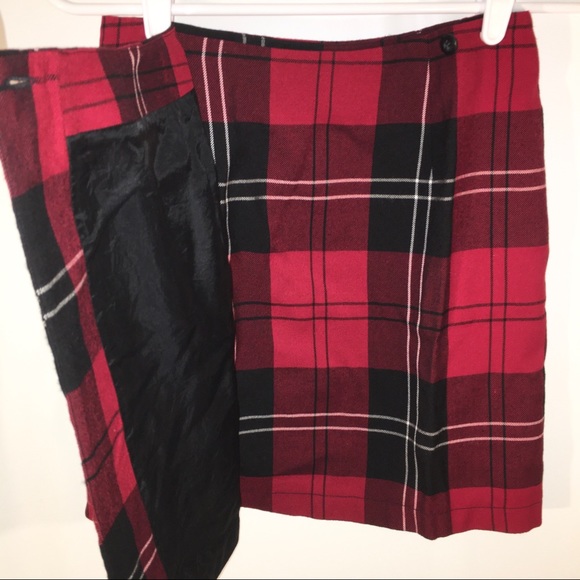 CHARTER CLUB Red Blk Scotch Plaid Skirt SZ 6P - Picture 3 of 5